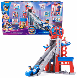 PAW Patrol: Der Mighty Kinofilm, XXL Hauptquartier aus dem Kinofilm, 91cm hoch, inklusive 2 Spielfiguren und 1 Basis Fahrzeug, Licht & Geräusche, Spielzeug geeignet für Kinder ab 3 Jahren