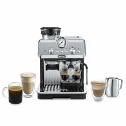 De'Longhi La Specialista Arte EC9155.MB Siebträgermaschine, Espressomaschine mit Mahlwerk, 8 Mahlgrade, 15 Bar, 3 Temperaturen, Milchschaumdüse, 1300 W, 1,5 l Tank, Edelstahl/Schwarz inkl. Barista-Kit Ohne Cold Brew Funktion Espressomaschine Edelstahl/Sch