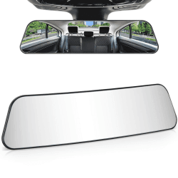 JOYTUTUS Auto Rückspiegel, Universal Auto Panorama Rückspiegel, Blendschutz Auto Innenspiegel zum Aufstecken, Weitwinkel Spiegel für Autos, SUVs, Lkw, Pkw, Transparent(300 x 75 mm) Transparent 300 x 75 mm