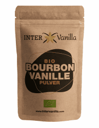InterVanilla BIO Bourbon Vanillepulver, 25g Bourbon Vanille Pulver gemahlen. Vanilla Powder aus Madagaskar. Gemahlene Vanille ohne Zusätze 25 g (1er Pack)