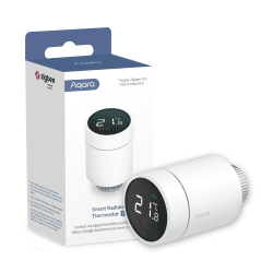 Aqara Smartes Heizkörperthermostat E1, Benötigt Aqara Zigbee 3.0 Hub, Heizkörperventil mit Sprachsteuerung, Geofencing-Unterstützung, Kompatibel mit HomeKit, Alexa, Google Assistant und IFTTT Radiator Thermostat E1