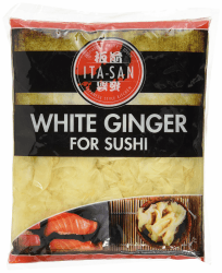 ITA-SAN Sushi Ingwer WEIß / WHITE GINGER FOR SUSHI 1kg Abtropfgewicht 1 kg (1er Pack)
