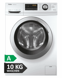 Haier SERIE 636 HW100-BP14636N I Frontlader Waschmaschine 10kg I Washing Machine mit A-Effizienz, 1.400 U/Min. & sparsamem Inverter-Motor I Inkl. Vollwasserschutz, Dampffunktion & Mengenautomatik 10 kg SERIE 636