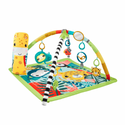 Fisher-Price 3-in-1 Rainforest Spieldecke für Babys, Spielmatte und sensorische Spielzeuge für das Spielen in der Bauchlage, Regenwalddesign, ab der Geburt, HJW08 Party