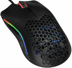 Glorious Gaming Model O Wired Gaming Mouse – superleichtes Wabendesign mit 67 g, RGB-Beleuchtung, Pixart 3360 Sensor, Omron-Schaltern, beidhändig – Mattschwarz Model O Kabel Mattschwarz