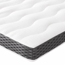 Amazon Basics - Comfort Memoryschaum Matratzenauflage, Plüsch, 180 x 200 cm, 7 cm Höhe, weiß 180 x 200 x 7 cm