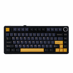 EPOMAKER x Aula F75 Gasket Mechanische Tastatur, 75% Hot swap-fühige Gaming-Tastatur mit Fünf-Schicht-Polsterung&Knopf, Bluetooth/Wireless/USB-C, RGB (Black, Ice Vein Switch) Ice Vein Switch Black