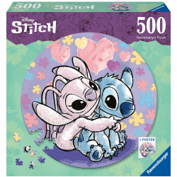 Ravensburger Puzzle 17581 - Stitch - 500 Teile Rundpuzzle für Erwachsene und Kinder ab 14 Jahren, Stitch Geschenke, Stitch Puzzle