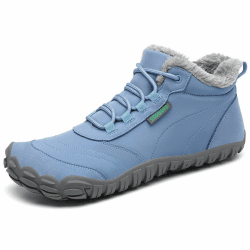 SAGUARO Winter Barfußschuhe Warm Gefüttert Winterschuhe für Damen Herren,EU Gr.36-48 39 EU Lichtblau