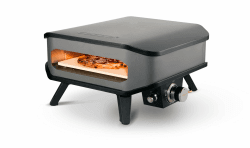 Millarco® Gas Pizza Ofen | mobiler Pizzaofen | Pizzastein Gasgrill bis 400°Grad regelbar | mit 34x34 cm Pizzastein | Tragbar für Terrasse und Balkon | Schwarz, Test "SEHR GUT" 13" 13" Basic Single