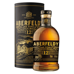 Aberfeldy 12 Jahre alter Highland Scotch Single Malt Whisky, 40% Vol., 700 ml, in edler Geschenkbox, im Eichenfass gereift, Noten von Honig, Früchten, Gewürzen, Vanille & ein Hauch Rauch, 70 cl 700 ml (1er Pack)