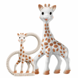 Sophie la Girafe – Geschenkbox zur Geburt + Beißring – 100 % Naturkautschuk – Aktivitätsset für Kinder – Frühes Lernspielzeug Single