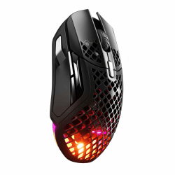 SteelSeries Aerox 5 Wireless – RGB Gaming-Mouse mit Öffnungen in der Oberfläche – Federleichtes, wasserabweisendes Design – 9 Tasten – Bluetooth/2,4 GHz – Optischer TrueMove Air-Sensor mit 18.000 DPI Kabellos Aerox 5