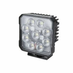 HELLA Valuefit TS3000 LED Arbeitsscheinwerfer 12V - 24V 3000 echte Lumen Nahfeldausleuchtung starke Lichtleistung in kompaktem Design Offroad LED Scheinwerfer für Traktor LKW SUV ATV - 1GA 357 112-002 Kabellänge: 800mm 3.000lm Eckig