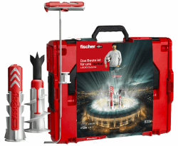 fischer L-Boxx DuoLine, praktische Box mit 833 leistungsstarke 2-Komponenten-Dübel (DuoPower, DuoTec, DuoBlade), die innovative Dübel-Linie für mehr Funktion, Leistung und Sicherheit Einzelartikel DuoLine L-Boxx klein