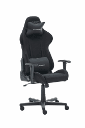 Robas Lund DX Racer 2.2 FD01 /N -NEW- Gaming-/ Büro-/ Schreibtischstuhl, mit Wippfunktion Gaming Stuhl Höhenverstellbarer Drehstuhl PC Stuhl Ergonomischer Chefsessel, schwarz DX Racer 2024 Stoffbezug Schwarz