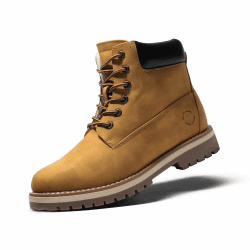 Bruno Marc Winterschuhe Herren Winterstiefel Jungs Warm Gefüttert Schneestiefel Kurzschaft Stiefeletten Arbeit Stiefel Winter Outdoor Trekking Wander Schuhe 42 EU Gelb