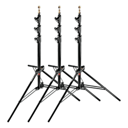 Manfrotto 3er-Pack Stativ Master Schwarz 1004BAC-3 Single
