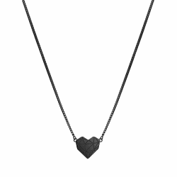 LIEBESKIND BERLIN Damen-Collier Edelstahl Schwarz Single