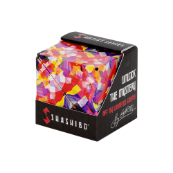 SHASHIBO Formwechsel-Box – Preisgekrönter, patentierter Zappelwürfel mit 36 Seltenerdmagneten – lässt Sich in über 70 Formen verwandeln (Confetti) Confetti 1