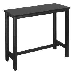 WOLTU BT17sz 1x Bartisch Bistrotisch Stehtisch Esstisch, Metallgestell, Tischplatte aus MDF, Schwarz, 120x40x100cm(BxTxH) Schwarz 120x40x100cm