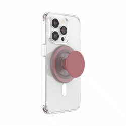 PopSockets: PopGrip Round für MagSafe - Inklusive Adapterring für MagSafe - Ausziehbarer Sockel und Griff mit einem Austauschbarem Top für Smartphones und Hüllen - PopOut Basic Clay