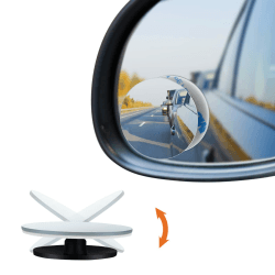URAQT Toter Winkel Spiegel,2 Stück 360° Verstellbarer Wasserdichter HD Selbstklebend Weitwinkelspiegel Toten Winkel Assistent Universal Trainer Rückspiegel Spiegelfolie Auto für General Autospiegel 2PCS