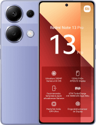 Xiaomi Redmi Note 13 Pro Smartphone, 8+256GB, Handy ohne Vertrag, 6,67" FHD+ AMOLED Display, 5.000 mAh, 200MP Kamera, Dual-SIM, Lila Purple 8+256 Note 13 Pro 4G