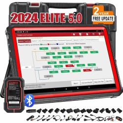 Launch X431 PRO3S+ V5.0 OBD2 Diagnosegerät OE-Level voll System Scanner mit ECU Codierung, Bidirektionaler Steuerung, FCA Diagnosegerät Auto mit 50+ Reset Service,ABS, Öl, EPB, DPF, BMS, SAS usw