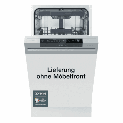 Gorenje GI 561D 10 S Integrierbarer Geschirrspüler / 45cm / 5 Programme/ Vollständiger Überlaufschutz / 11 Maßgedecke / Automatische Türöffnung / Multifunktionaler Unterkorb, Einbau, Edelstahl, Silber Silber 45cm Energieklasse - D teilintegriert