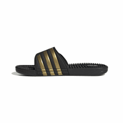 adidas Unisex Adissage Slides Schlappen 42 EU Core Black Gold Met Core Black