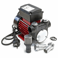 Wiltec Heizöl- und Dieselpumpe 230V 375W 60l/min, Selbstansaugende Umfüllpumpe mit 2m Ansaughöhe und Rückschlagventil, Absaugpumpe 60L, 375W 60L, 375W