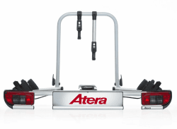 Atera 022696 PKW Fahrradträger Strada E-Bike XL, Auto-Kupplungsträger extrabreit mit Rückleuchten - für 2 Fahrräder, silber Single Sport E-Bike XL - Heckträger