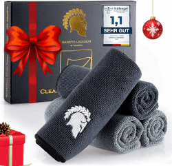 Barista Legends® Barista Tuch Set 4 Stück - 30x30cm Barista Lappen zum reinigen Ihres Kaffee Equipments - extrem saugstarke , für Dampflanze und Siebträgermaschine.