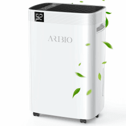 Luftentfeuchter Elektrisch,20L/Tag Hochleistungs Entfeuchter,Raumentfeuchter mit LED Anzeige,Wäschetrocknung, Ablaufschlauch,Timer und Abtauen, Raumgröße ca 200m³/60m², für Wohnungen,Badezimmer,Keller Weiß