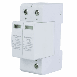 Überspannungsschutzgerät, Überspannungsschutzgerät für PV, DC Solar PV Überspannungsschutzgerät, LT1-20, 2P 1000VDC 20KA, 35 mm DIN-Schienenmontage (2P20KA)