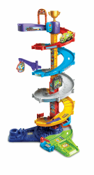 VTech Tut Tut Baby Flitzer - 2-in-1 Turboturm – Großes Turm-Spielset mit 2 Aufbaumöglichkeiten, Turborenner, Weichen, Falltür u. v. m. – Für Kinder von 1-5 Jahren Single