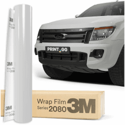 PRINT.GG Autofolie 3M 2080 Glanz Weiß G10, 152 x 40 cm, Selbstklebende Car Wrapping Folie, Robuste Lackschutzfolie für Auto, Motorrad, Boot, Auto Folie mit hervorragender Haftung 152 x 40 cm Glanz Weiß