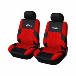 AUTOYOUTH Autositzbezüge für Vordersitze Autositzschoner Reifenschienen Autositzzubehör, Rot Rot 4PCS