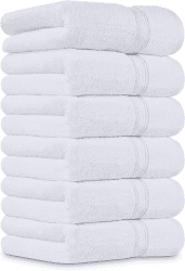 Utopia Towels - Handtücher Set aus Baumwolle - 100% Baumwolle ultraweich und sehr saugfähig, 41x71 cm - 6er Pack (Weiß)
