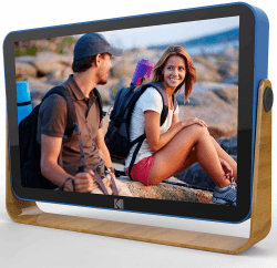 KODAK Digitaler Bilderrahmen mit Akku, WLAN Digitale Bilderrahmen 10 Zoll mit 32 GB Speicher, Smart Elektronischer Bilderrahmen mit HD IPS Touchscreen, Foto-Video-Musik mit der Familie über App Teilen 10'' WiFi