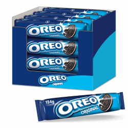 OREO Original 16 x 154g, Knuspriger Kakao Doppelkeks gefüllt mit Crème-Füllung Original 16 Stück (1er Pack)