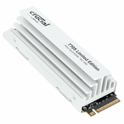 Crucial T705 2TB SSD PCIe Gen5 NVMe M.2 Limitierte Edition Interne SSD mit weißem Premium-Kühlkörper, bis zu 14.500MB/s, Microsoft DirectStorage, PCIe 4.0 abwärtskompatibel - CT2000T705SSD5A T705 (Weiß Limitierte Edition) 2TB Kühlkörper
