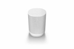 Sonos Move 2 | Tragbarer WLAN Speaker mit WLAN, Bluetooth, Amazon Alexa, mindestens 24 Stunden Akkulaufzeit und kabelloser Ladestation - Weiß