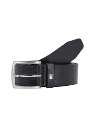Tommy Hilfiger Herren Gürtel New Denton Belt 4.0 Ledergürtel 115 Blau (Midnight)