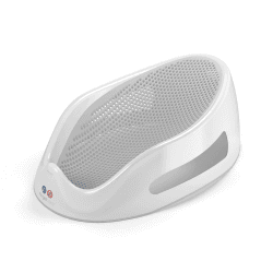 Angelcare ergonomischer Badesitz für die große Badewanne oder Dusche, Light Grey, angenehm weiche Liegefläche Grau/Weiss 1 Stück (1er Pack)