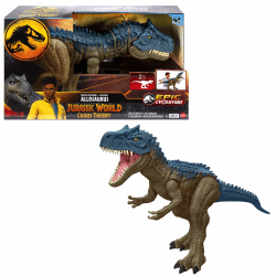 Mattel Jurassic World: Die Chaostheorie Netflix - Riesendino Allosaurus Actionfigur, extragroßer Dinosaurier, kann 20 Minifiguren verschlingen, ca. 96 cm lang, XL Action-Spielzeug, HRX53