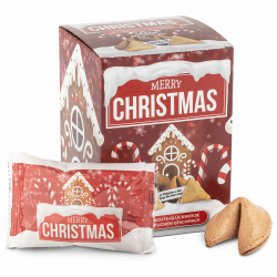 FOOD crew 10x Weihnachtsglückskekse mit Lebkuchen Geschmack – Glückskekse Weihnachten - Süßigkeiten - Gebäck Einzeln Verpackt mit deutschen Sprüchen - Vegan - Made in Germany