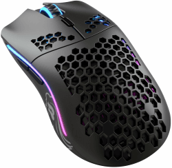 Glorious Gaming Model O Wireless Gaming Mouse – Superleichte 69 g, Wabendesign, RGB-Beleuchtung, beidhändig, verzögerungsfreier 2,4-GHz-Funk, bis zu 71 Stunden Akku – Mattschwarz Model O Kabellos Mattschwarz