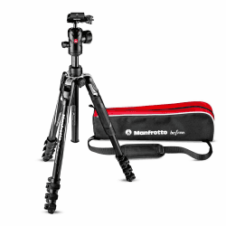 Manfrotto Befree Advanced Camera Tripod with Lever Closure, Portable and Compact Travel Tripod Kit with Ball Head, Aluminium Tripod for DSLR Reflex and Mirrorless Cameras, Camera Accessories Befree Adv Lever Alu